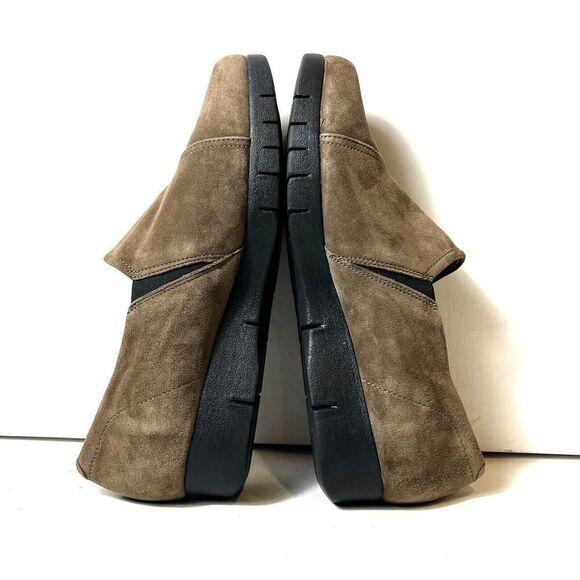 Clarks Artisan Women's 11 M Brown Suede Wedge Comfort Casual Slip On Loafer Shoe - Picture 5 of 10